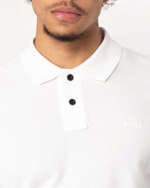 BOSS Orange Prime Heren Katoen-Piqué Polo Shirt met Logo Print NOS