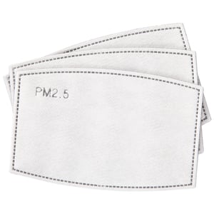 Trespass PM2.5 Face Mask Filters (Pack of 3) (White)