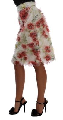 Rechte kokerrok met bloemenmotief voor dames van Dolce & Gabbana