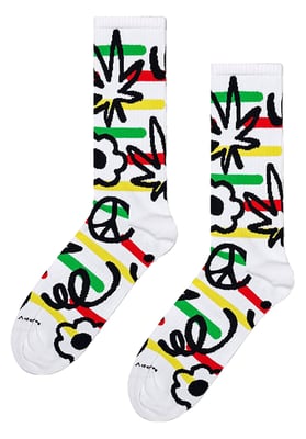 Novelty Doodle Socks | Happy Socks | Casual Fun Golden Doodle Socks - White