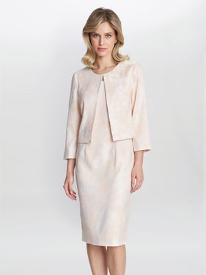 Lily Jacquard Shift Dress And Bolero
