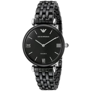 Emporio Armani AR1487 Zwart Keramisch Dameshorloge