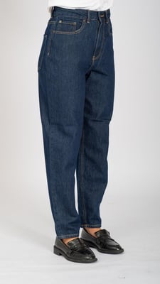 De Originele Performance Mom Jeans - Donkerblauwe Denim