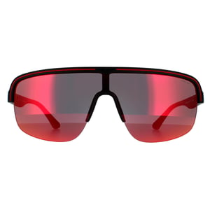 Polis Semi Rimless Mens Matte Dark Grey Multilayer Red 90041091