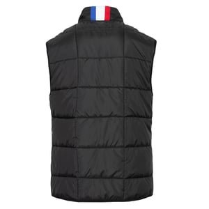 De mouwloze donsjas voor heren van Le Coq Sportif, een winterklassieker.