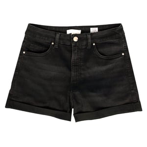 H&M Black Denim Turn Hem Shorts