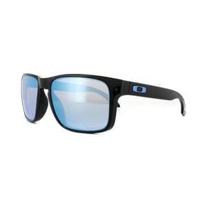 Oakley Zonnebril Holbrook OO9102-C1 Gepolijst Zwart Prizm Diepe Water Gepolariseerd