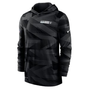 Nike Dri-Fit  NFL Las Vegas Raiders Black Pullover Mens Sideline Hoodie NKD8 00A