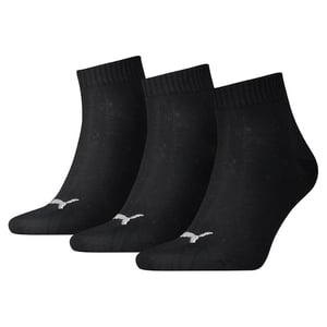 Puma Unisex Kwartaaltraining voor volwassenen (Pakket van 3) (Zwart)