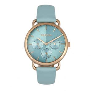 Bertha Gwen Leather-Band Watch w/Day/Date