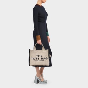 The Medium Size Tote Bag Jacquard - Marc Jacobs - Varm sand - Bomull