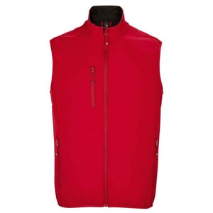 SOLS Heren Falcon Softshell gerecyclede bodywarmer (Peperrood)