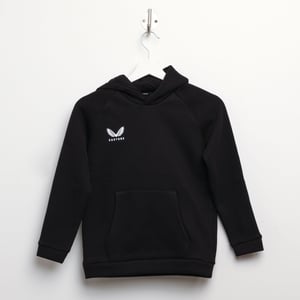 Boy's Castore Juniors Brush Back Overhead Hoodie in Black