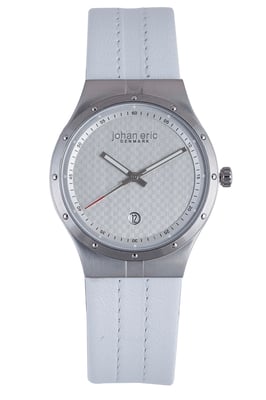 Johan eric: skive mens silver watch..
