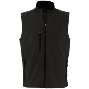 SOLS Heren Rallye Soft Shell Bodywarmer Jacket (Zwart)