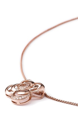 Orphelia Dames 925 Sterling Zilveren Ketting met Hanger - Roze ZH-4864/1