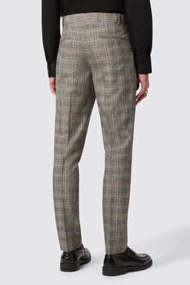 Plunkett Slim Fit Grey Check Trousers