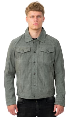 Heren geit suède jeansjack-Adelaide