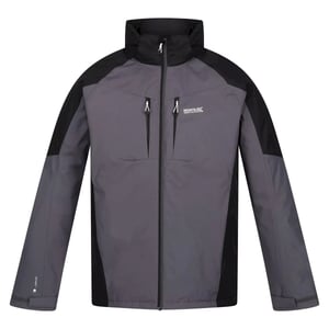 Regatta Heren Calderdale Waterdichte Jas (Donkergrijs/Zwart)