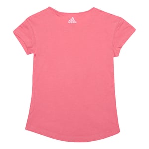 Girl's adidas Junior Essentials Logo T-Shirt in Rose