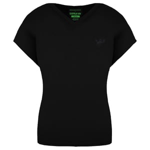 Supra x Heidi Klum Cochs Kortärmad V-Neck Svart Dam T-Shirt 191902 008