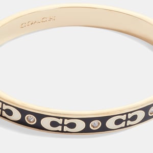 Kissing C Enamel Hinged Bangle