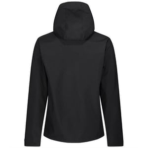 Regatta Mens Venturer Hooded Soft Shell Jacket (Black/Classic Red)