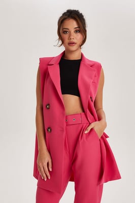 Hot Pink Belted Trousers