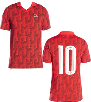 Puma Football Red T-Shirt - Mens