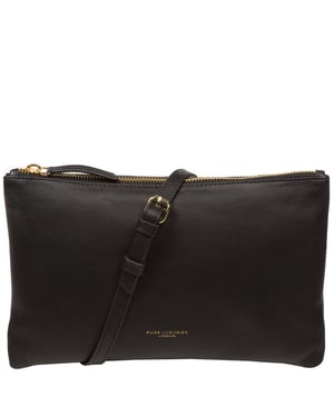 'Anya' Black Nappa Leather Cross Body Bag