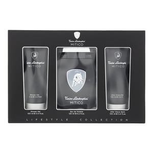 Tonino Lamborghini Mitico Eau De Toilette 125ml, Shower Gel 100ml + Aftershave Balm 100ml Gift Set