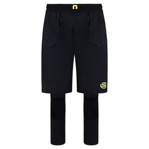 Skins Series-5 Travel & Recovery Black Men 2in1 Tights With Shorts SF00500399001