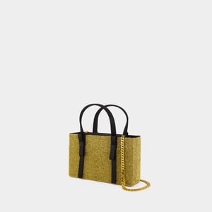 Bow Midi Shopper Bag - Kara - Mesh - Guld