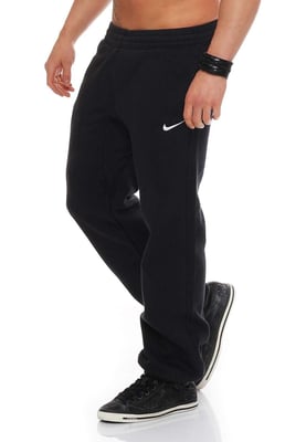 NIKE Heren Club Swoosh Cuff Joggingbroek in zwart