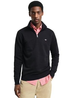 Gant | Sweatshirt med halv dragkedja med broderad sköld för herrar