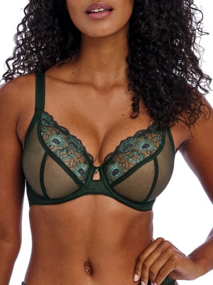 Loveland Sheer Plunge Bra - Boudoir Noir