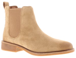 Clarks Womens Chelsea Boots Cologne Arlo 2Suede Leather Slip On light tan