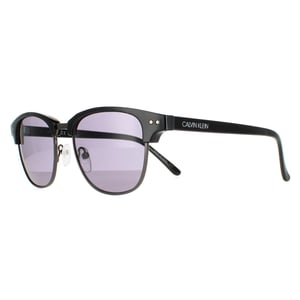 Calvin Klein zonnebril CK20314S 001 Glanzende zwarte vaste rook