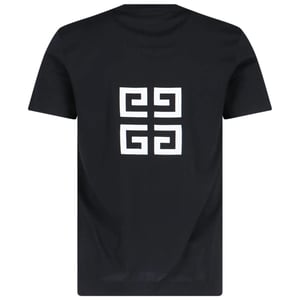 Oversized zwart T-shirt met Givenchy-geborduurd logo