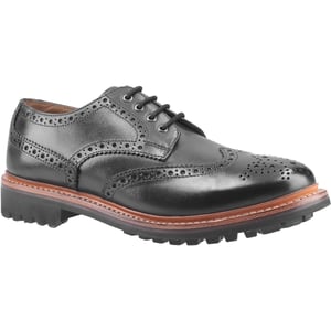 Cotswold Heren Quenington Commando Lace Up Dress Leather Shoe (Zwart)