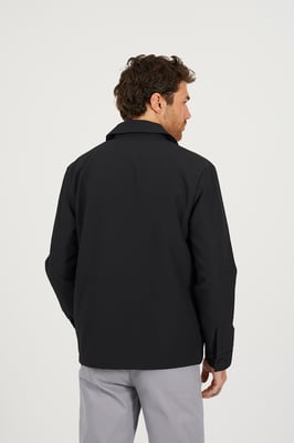 Black Seersucker Shacket