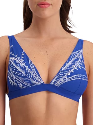 Vintage Bloom Triangle Top Blue