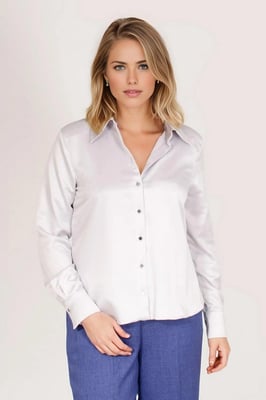 Satin Long Sleeve Blouse