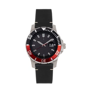 Nautis Dive Pro 200 horloge met leren band en datum