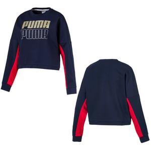 Puma Sport Womens Cropped Navy Sweatshirt