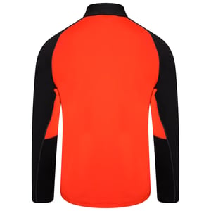 Dare 2B Mens Fuser Core Stretch Half Zip Thermal Top (Amber Glow/Black)