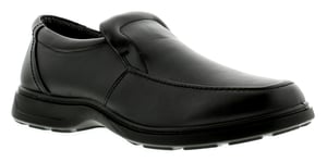 New Mens/Gents Black Slip On Wider Fitting Casual Shoes