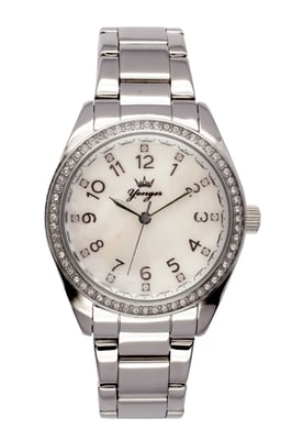 Yonger and Bresson: Silver Stainless Steel Watch