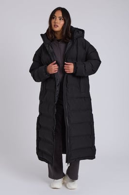 Urban Bliss Black Seamless Maxi Puffer Coat