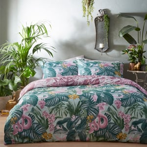 Medinilla Tropical Reversible Duvet Cover Set